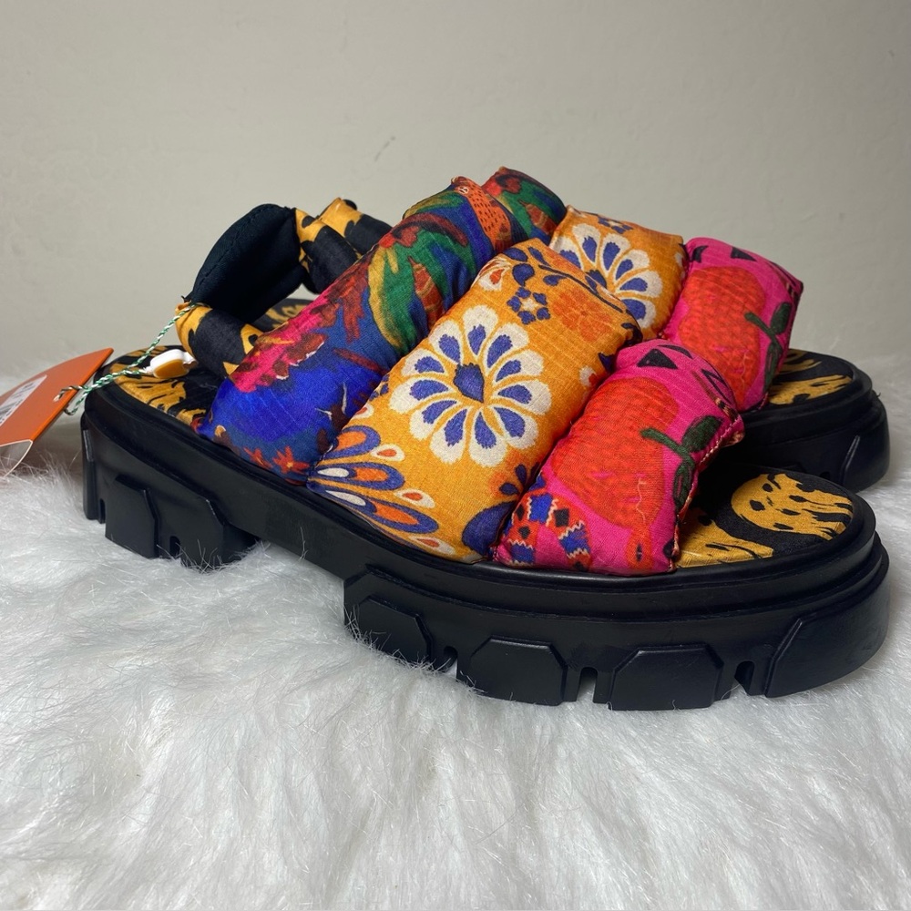 FARM Rio Mixed Prints PuffyMulticolor Sandals Sz 10